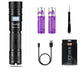 Brightest LED Flashlight Powerful Waterproof LED Torch Use 18650 Battery USB Rechargeable Camping