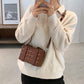 Women Box Bag Handbags Clutch Purse Shoulder Crossbody Bags Button Closure Solid Color PU Leather Purses