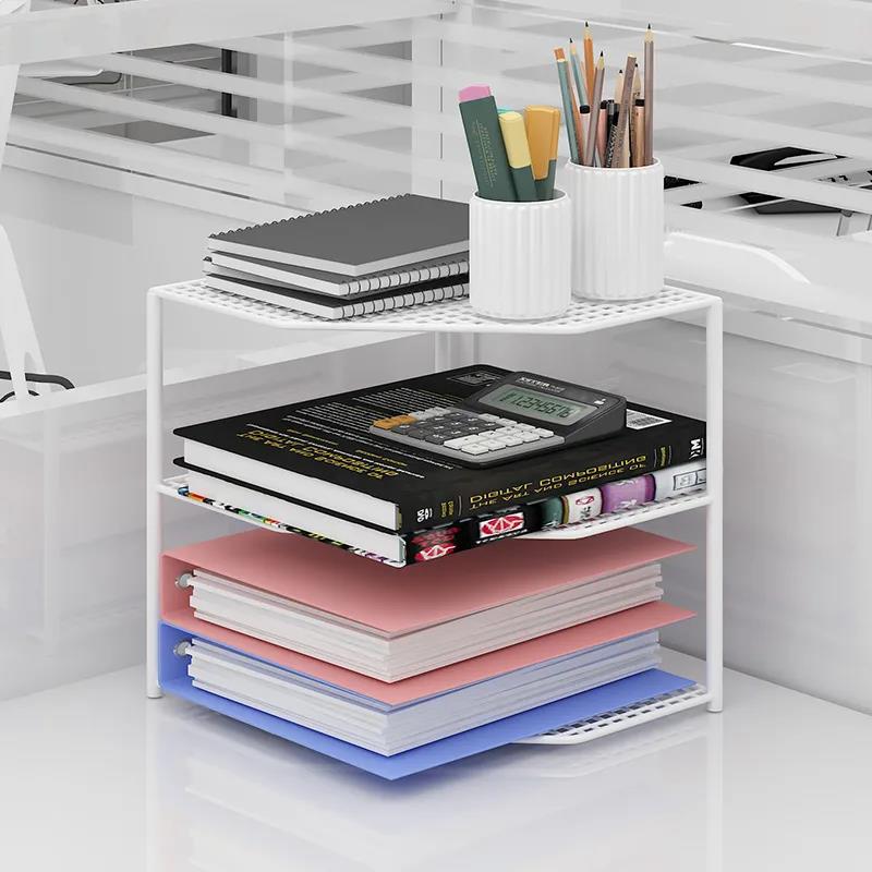 Bookcase Corner Shelf Simple Desk Corner Corner Cabinet Bay Window Desktop Triangle Corner Bookcase Storage Rack