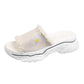 Size35-39 Summer Women Slippers Bohemian Beach Lightweight Slippers Wedge Platform Crystal Letter Sandals Outdoor High Heels