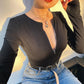 Jumpsuits Fashion Solid Zipper Sexy Skinny Bodysuits Top Suit Catsuit Clothing