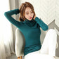 High-neck Women's Bottoming Shirt Autumn and Winter High-quality Core-spun Yarn Sweater Trendy Fashion Knit Sweater Sexy Slim Women's Top
