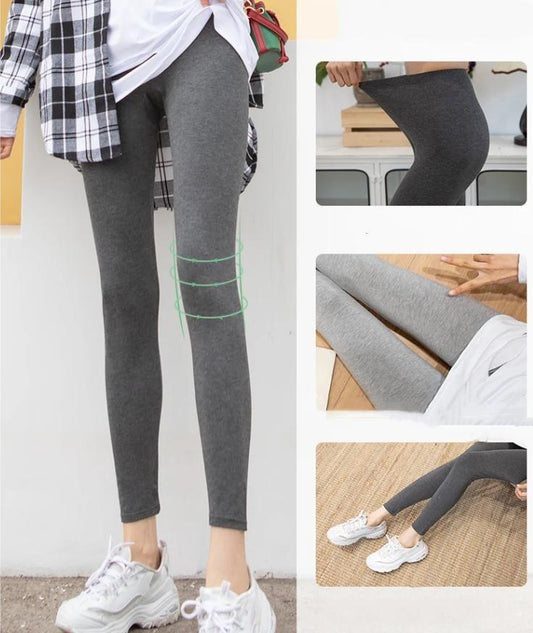 2 Pcs Women's Leggings Spring and Summer Outerrwear Elastic Slimming Cropped Trousers Modal Thin Women's Mid-waist Skinny Trousers Thin and All-match