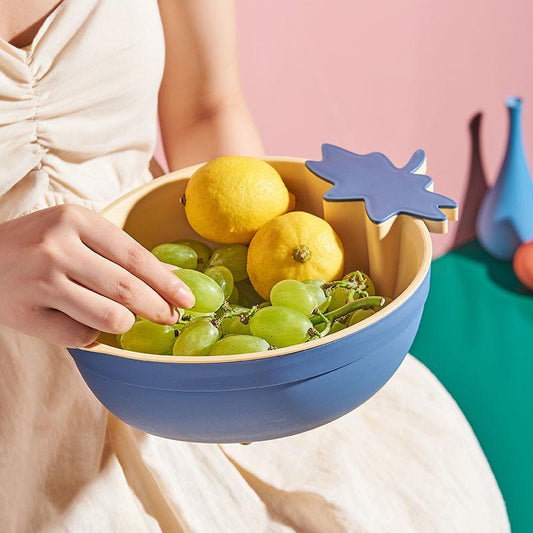 Double-layer Vegetable Basket Household Drain Creative Fruit Basket Multifunctional Kitchen Storage Plastic Basket