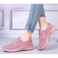 Summer Cloth Shoes Women Flying Woven Breathable Mesh Sports Shoes Flat Casual All-match Net Shoes Soft Sole Shoes
