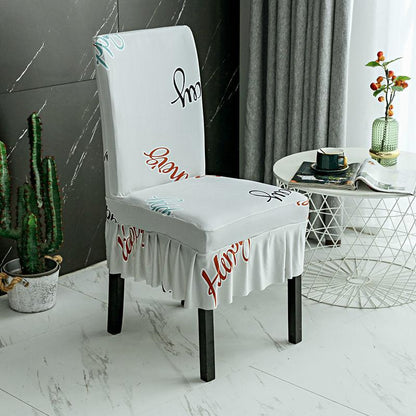 2/4/6Pcs  Stretchable Dining Chair Cover Spandex Elastic Pastoral Modern Slipcovers Furniture Cover for Kitchen Wedding