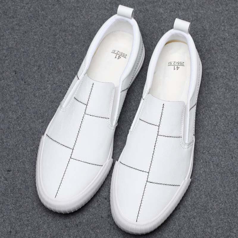 Plus Size 38-44 Summer Men Leather Sneakers Comfortable Deodorant Running Basketball Shoes Breathable Shockproof Non-slip Black Shoes
