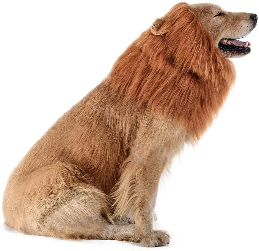 Realistic and Interesting Dog Lion Mane Dog Wigs Suitable for Medium and Large Dogs Lion Mane Wigs