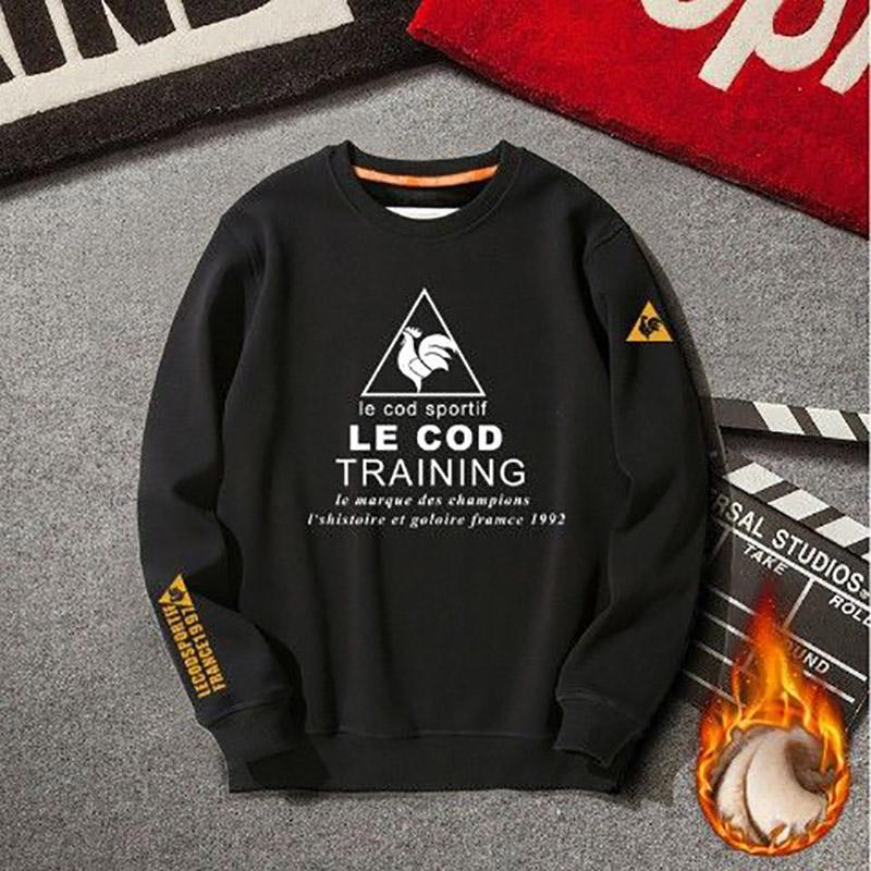 Sweater Men's Pullover Spring and Autumn Round Neck Loose Jacket Plus Velvet Thickening Tide Brand Men's Long Sleeves