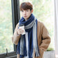Unisex Knit Comfortable Warm Thick Long Scarf Women Tassel Big Outdoor Sweet Shawl Men Scarf