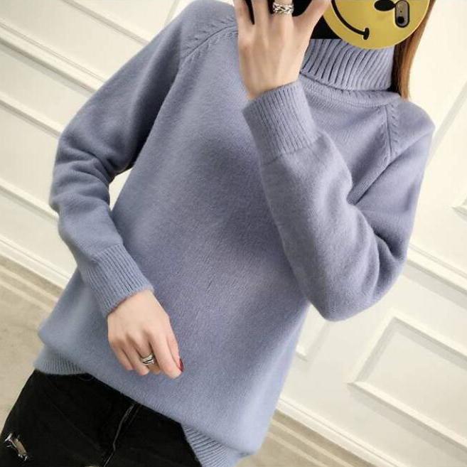 2019 Autumn and Winter Women Turtleneck Sweater Long Sleeve Slim Women Knit Sweater and Pullover