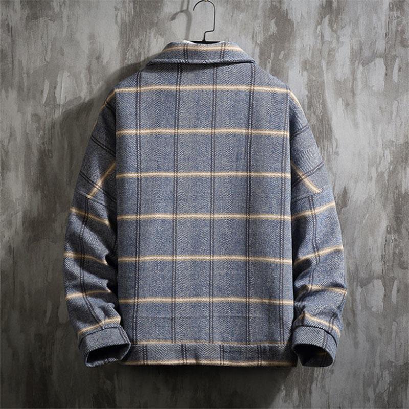 Autumn and Winter Woolen Jacket, Warm and Thick Tops, Trendy All-match Jacket for Young Men