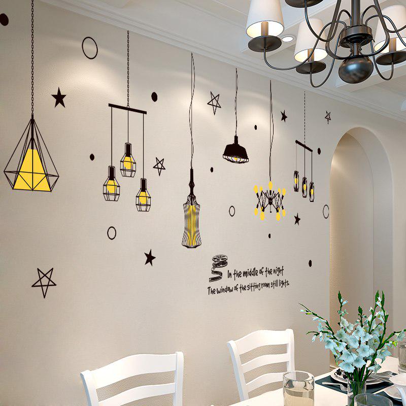 [Wall sticker ]Ceiling Lamp Wall Stickers For Kids Rooms Living Room Bedroom Kitchen Bathroom Art De