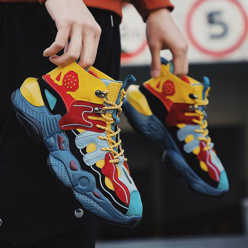 High-top shoes male dad shoes male Korean students trend wild hip hop casual sports basketball shoes