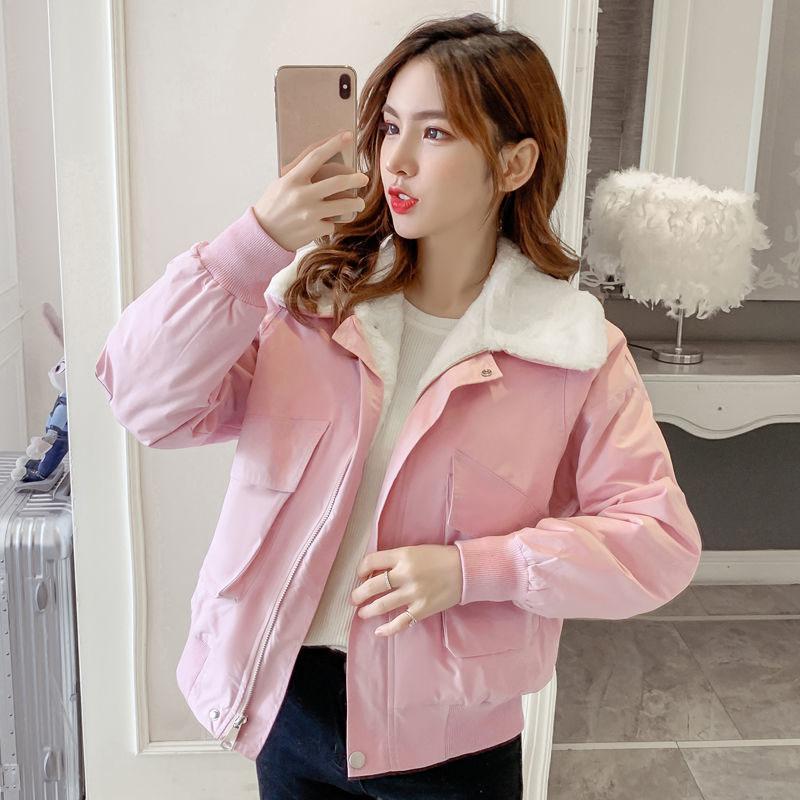Lamb Wool Coat Women Winter Thick Padded Jacket Small Padded Coat Students All-match Short Padded Coat