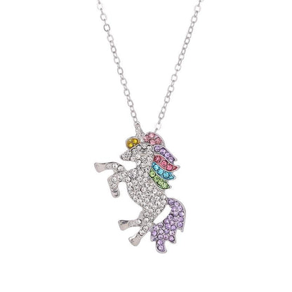 Unicorn Necklace Color Micro-encrusted Pony Necklace