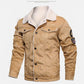 Lamb Velvet Jacket Male Autumn and Winter Parkas Loose Casual Fur Jacket Male Dad Outfit