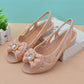 Female Fish Mouth Plastic Sandals Summer Flat Plastic Jelly Shoes Soft Bottom Fashion Korean Version of All-match Mom Work Sandals