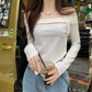 Large Size Tops Cover The Belly and Show Thin Design Irregular Bottoming Shirts One-shoulder T-shirts Women's Shirts