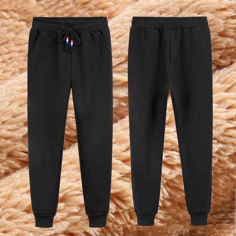 Plus Fleece Pants Women's Autumn and Winter New Style Loose-fitting Thickened Sweatpants Sports and Leisure Warm Cotton Trousers