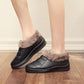 Waterproof Cotton Slippers Winter Men's Bag with Warmth Thick Bottom Indoor Leather Home Cotton Shoes Women Winter