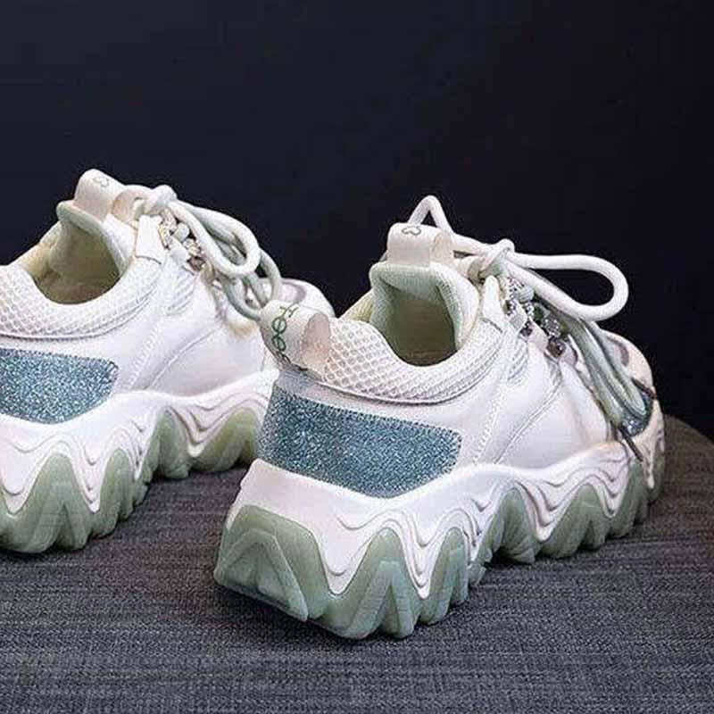 Plus Size 35-40 Summer Women Low-top Mesh Sneakers Breathable Running Basketball Shoes Students Shockproof Non-slip Thick Bottom Shoes