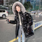 Disposable Bright Face Down Jacket Women's Mid-length White Duck Down Korean Style Loose Thick Winter Student Jacket