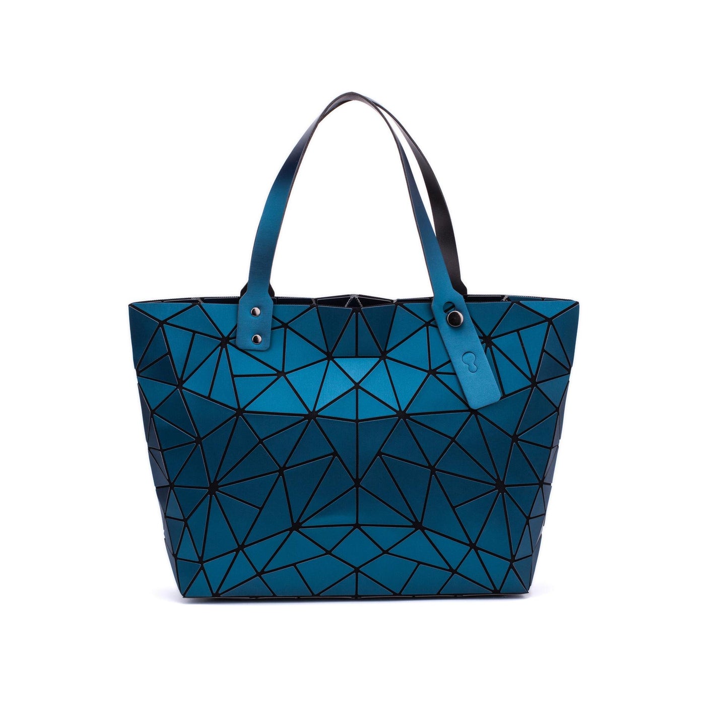 Women's Geometric Deformation Tote Bag Irregular Folding Shoulder Bag  Laser Luminous Bucket Bag