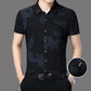 Summer Men's Short-sleeved Floral Shirt Young and Middle-aged Loose Large Size Casual Wear Dad Shirt