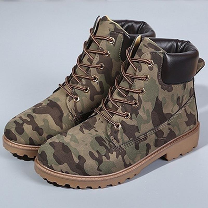 Fashion Men's Martin Boots Motorcycle Ankle Boots for Man Winter High Cut Tooling Shoes Booties Male