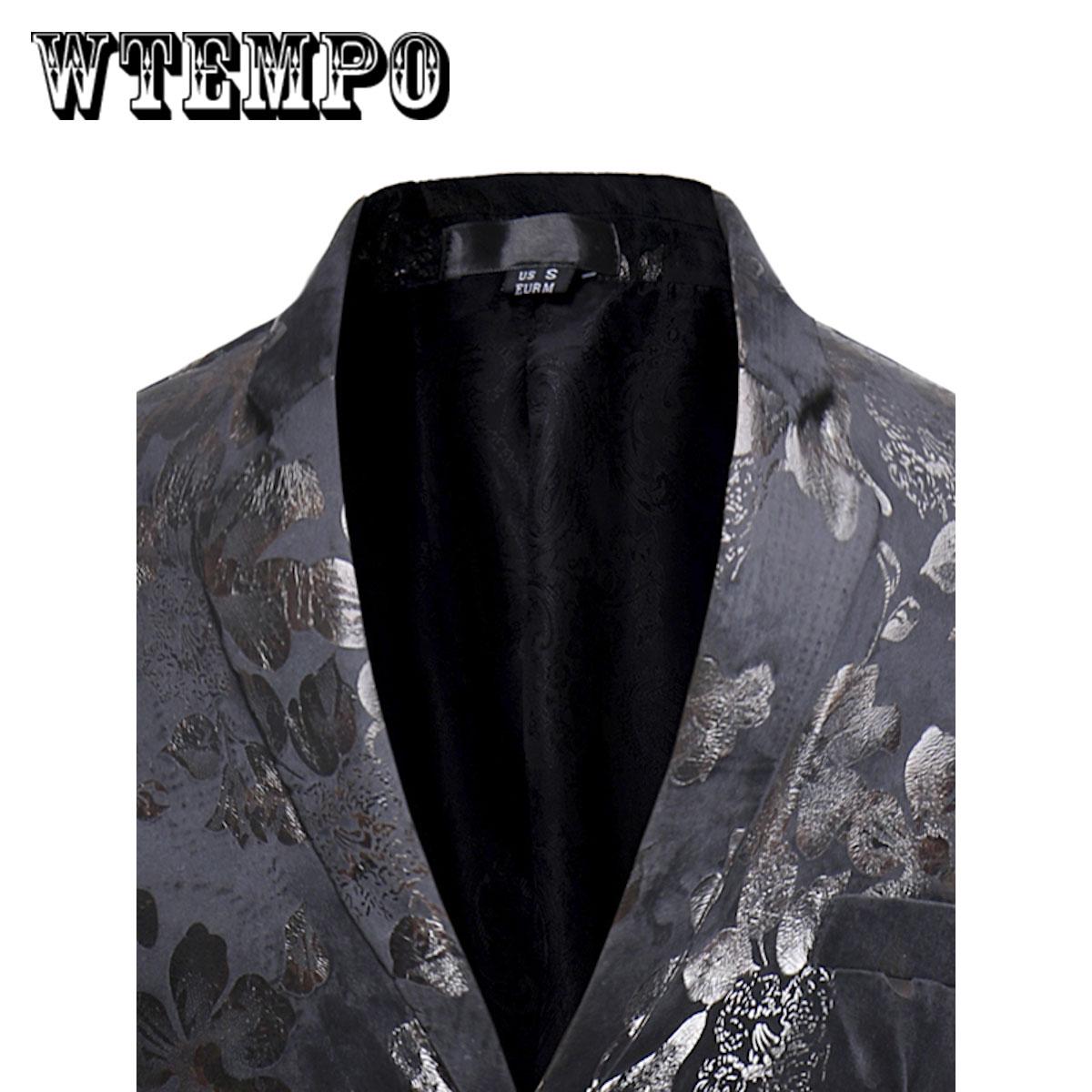 Male Suit Blazer Printed Men Slim Jacket Suits Fashion Luxury Formal wedding Dress Stage