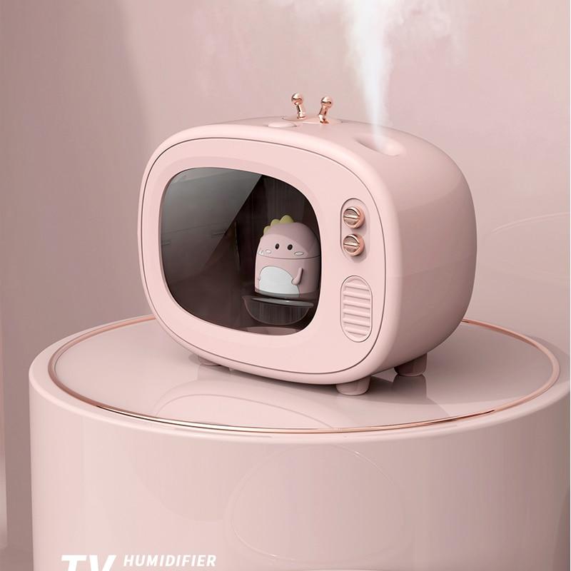 Portable 400ml Humidifier Wireless Adroable TV Humidifier Aroma Diffuser USB Ultrasonic Air Humidificador with Atmosphere Lamp