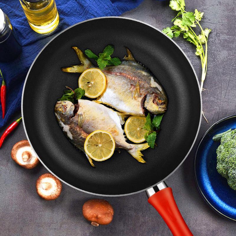 Pan Non-stick Frying Pan with Less Oily Smoke Wok Pan Fried Egg Pancake Pan Induction Cooker Gas Universal