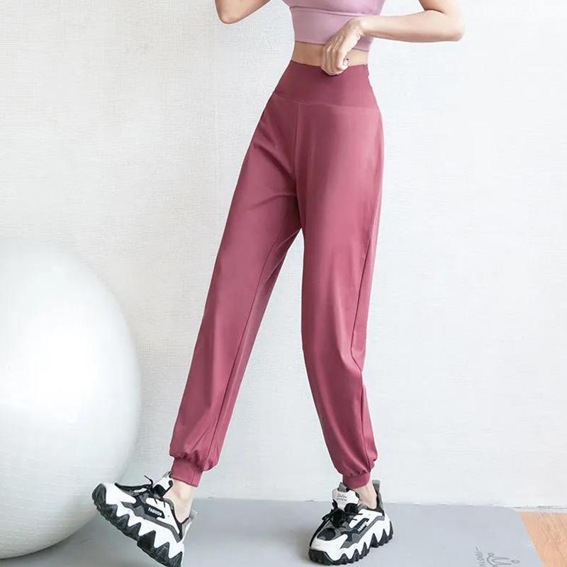 Sweatpants Women's Loose Trousers Buckle Pants Summer Running Fitness Pants Quick-drying Large Size High Waist Yoga Pants Casual Pants