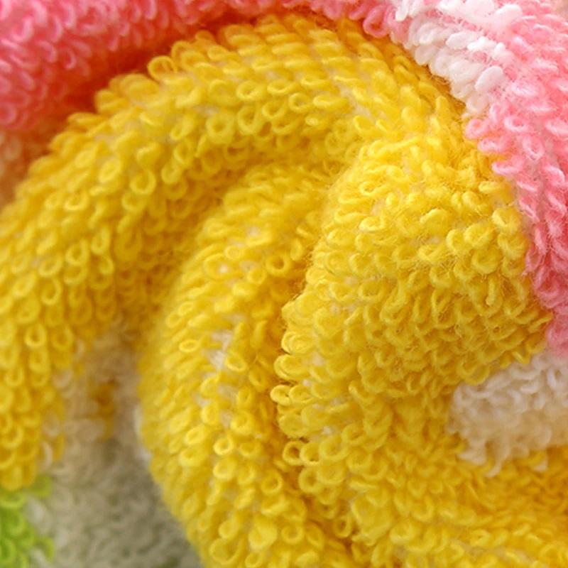 5 Packs Children's Towels Pure Cotton Square Towels Soft Cute Cartoon Absorbent Towels Bath Towels Hand Towels for Kids Bright Colors Hand Towels