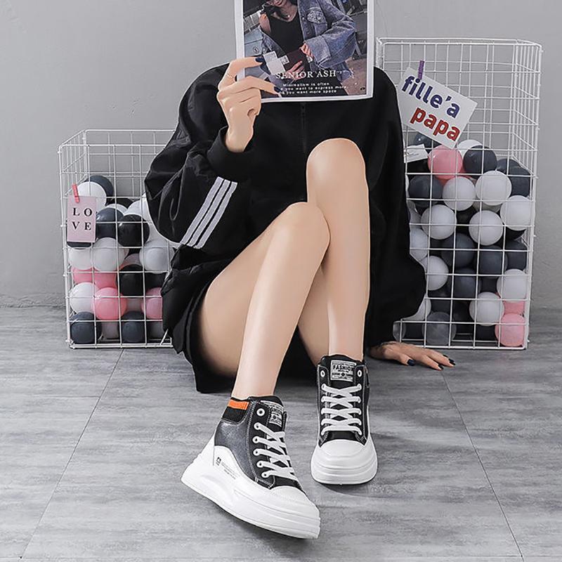 Fashion Non-slip High-top Shoes Outdoor All-match Spring and Summer Shoes Ladies Trendy Casual Work Shoes