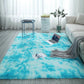 Tie-dyed Plush Living Room Soft Carpet Bedroom Non-slip Floor Mat Bedroom Absorbent Carpet