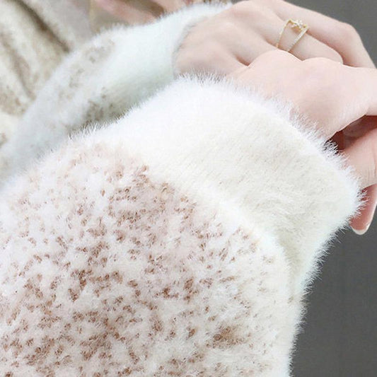Autumn and Winter Fashion Jacket Loose Mid-length Long-sleeved Sweater Thick Hooded Sweater