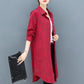Women's Long-sleeved Striped Shirt Loose Casual Plus Size Mid-length Blouse