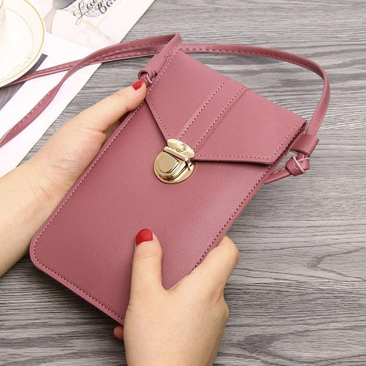 Women's Mobile Phone Bag Can Be Placed In A Mobile Phone Bag with A Touch Screen Hanging Bag Mini Satchel Coin Purse