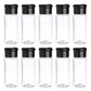 10Pcs Spice Jar Plastic Salt Pepper Seasoning Jar Kitchen Storing Container Barbecue Condiment Bottles Cruet with Sifter Lid