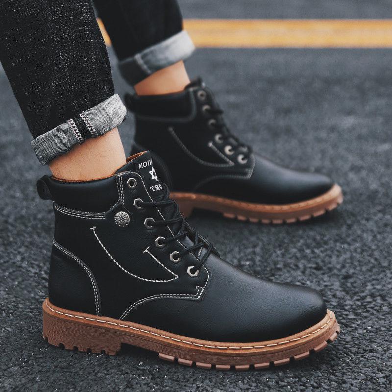 Martin Boots Male Students High Top Shoes Autumn and Winter Boots Men Motorcycle Boots Men's Sneaker