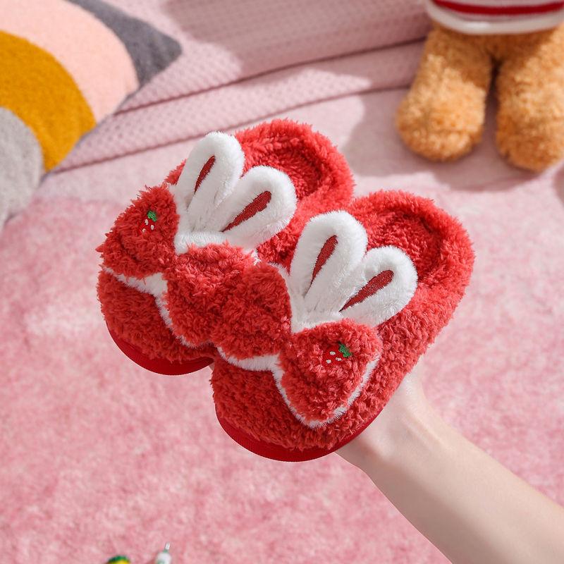 Winter Children's Cotton Slippers Indoor Non-slip Home Slippers Warm Plush Baby Slippers