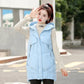 Winter Vest Women's Autumn and Winter Down Cotton Mid-length Hooded Warm Jacket