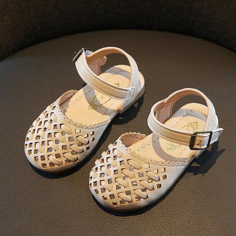 Girls' Sandals Summer Children's Baotou Leather Shoes Baby Princess Shoes Soft-soled Toddler Shoes