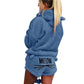 Women Fashion Warm Cute Cat Two Piece Hoodie Sleepwear Winter Pajamas Set Plus Size