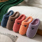 Furry Cotton Slippers In Autumn and Winter Casual Warm Flat Shoes Fashionable Daily Slippers
