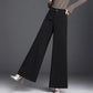 Autumn and Winter High Waist Trousers Large Size Loose Straight Leg Wide-leg Pants Black Trousers Women's Trousers