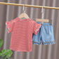 Girls' Summer Clothes Girls' Short-sleeved Suit Summer Kids Clothes Two-piece Children's Clothes