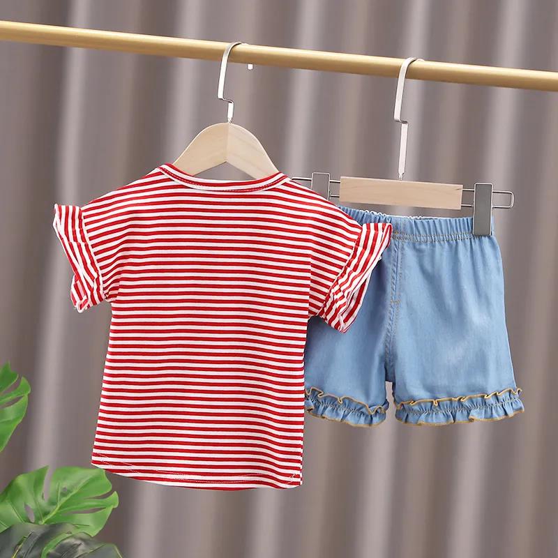 Girls' Summer Clothes Girls' Short-sleeved Suit Summer Kids Clothes Two-piece Children's Clothes